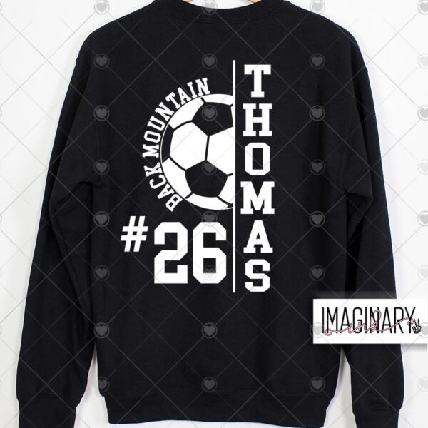 Back Mountain Soccer - Personalized Logo - Choose Color - Crewneck