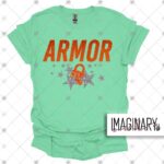 Armor - Faux Glitter Logo - Mint Green T-Shirt
