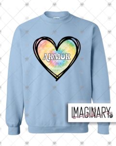 Armor - Heart Logo - Light Blue Crewneck