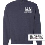 LIU 1/4 Zip- Autism Center - Heather Navy