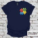 Dallas Mountaineers - Autism Puzzle Logo T-Shirt - Navy