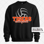 Tunkhannock Tigers Volleyball – Black Crewneck