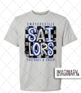 Swoyersville Sailors - Checkered Design - Silver Dri-fit T-shirt