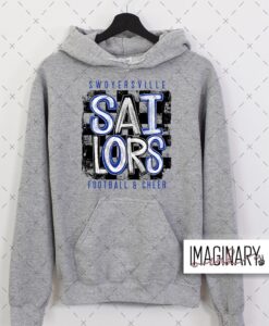 Swoyersville Sailors - Checkered Design - Sport Grey Hoodie