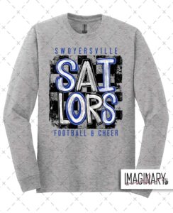 Swoyersville Sailors - Checkered Design - Sport Grey Long Sleeve