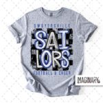 Swoyersville Sailors - Checkered Design - Sport Grey T-Shirt