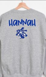 Swoyersville Sailors Cheerleading- Cheer Name - Silver Dri-fit T-shirt - Image 2