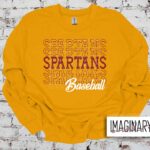 Spartans Stacked Baseball Crewneck Sweatshirt