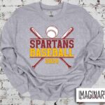 Spartans Baseball Bats Crewneck Sweatshirt