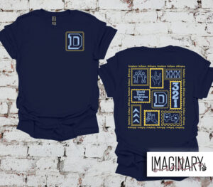 Dallas Mountaineers - Down Syndrome Day T-Shirt (Front and Back) - Navy