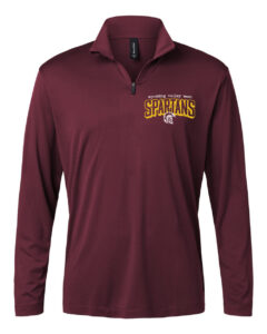 WVW Spartans - Quarter Zip Dri-Fit - Spartans Logo - Maroon