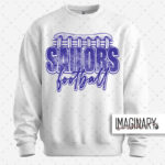Swoyersville Sailors Football – Football Laces - White Crewneck