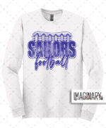Swoyersville Sailors Football - Football Laces - White Long Sleeve