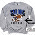 Swoyersville Sailors Football - FB Name - Sport Grey Crewneck