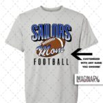 Swoyersville Sailors Football - FB Name - Silver Dri-fit T-shirt