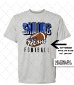 Swoyersville Sailors Football - FB Name - Silver Dri-fit T-shirt