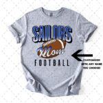 Swoyersville Sailors Football - FB Name - Sport Grey T-Shirt