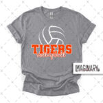 Tunkhannock Tigers Volleyball - Graphite Grey T-Shirt