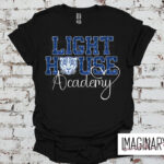 Lighthouse T-Shirt - Glitter* Design - Black