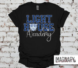 Lighthouse T-Shirt - Glitter* Design - Black