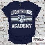 Lighthouse T-Shirt - Varsity Design - Navy