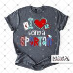 WVW Dana Street - Love Being A Spartan (BLUE Design) - Dark Heather Grey T-Shirt
