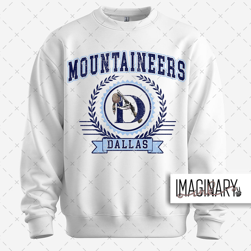 mountaineers crewneck white Dallas Mountaineers - Collegiate - Crew Neck - White - Image 1