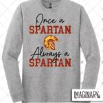 WVW Chester Street - Once A Spartan Logo - Sport Grey Long Sleeve