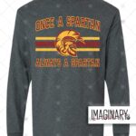 WVW Chester Street - Once A Spartan Varsity - Dark Heather Long Sleeve