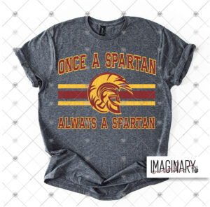 WVW Chester Street - Once A Spartan Varsity - Dark Heather T-Shirt