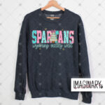 WVW Spartans - Pastel Holiday - Dark Heather Crewneck