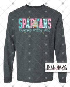 WVW Spartans - Pastel Holiday - Dark Heather - Long Sleeve