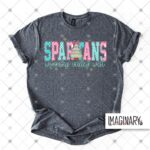 WVW Spartans - Pastel Christmas- Dark Heather T-Shirt