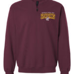 WVW Spartans - Quarter Zip Crewneck - Spartans Logo - Maroon