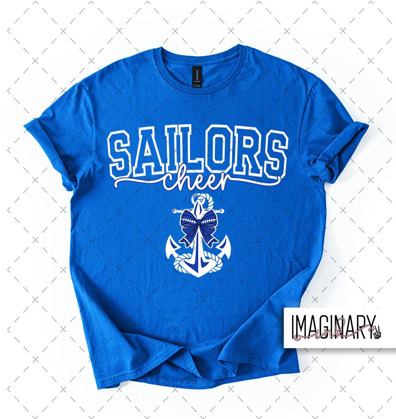 SAILORS CHEER 1 Swoyersville Sailors Cheerleading - CHEER - Royal Blue T-Shirt - Image 1