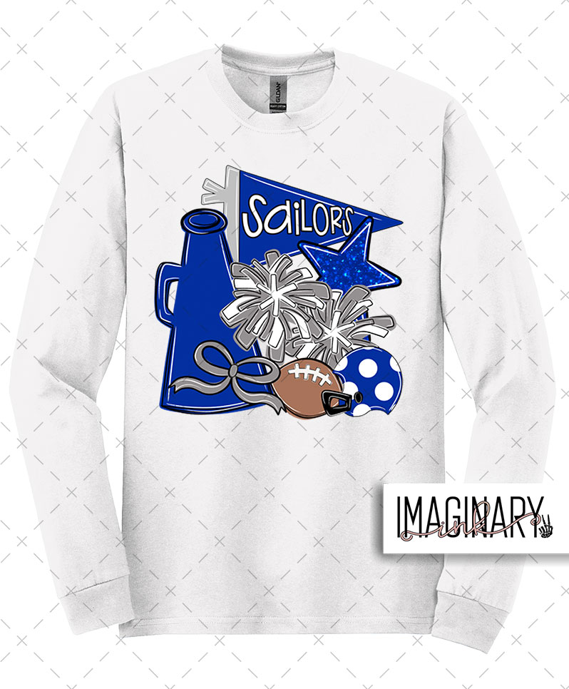 SAILORS CHEER LONG SLEEVE WHITE Swoyersville Sailors Cheerleading - Fun Cheer - White Long Sleeve - Image 1