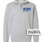 Lighthouse - Simple Logo - Heather Grey Quarter Zip