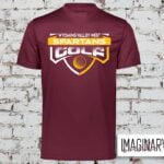 Spartans Golf - Logo Design - Maroon Dri-Fit T-Shirt