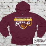 Spartans Golf - Logo Design - Maroon Hoodie