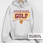 Spartans Golf - Spartan Head- White Hoodie