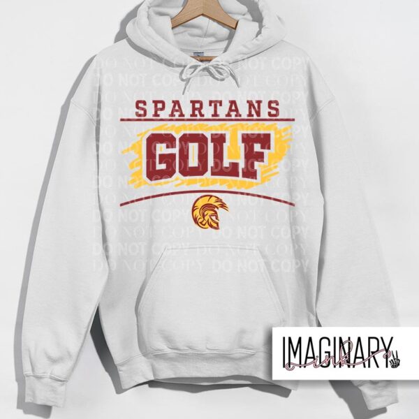 Spartans Golf - Spartan Head- White Hoodie