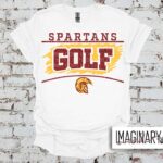 Spartans Golf - Spartan Head - White T-Shirt