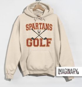 Spartans Golf - Varsity Logo- Sand Hoodie
