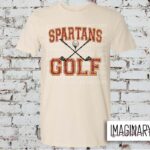 Spartans Golf - Varsity Logo - Natural T-Shirt
