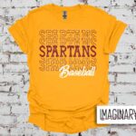 Spartans Stacked Baseball T-Shirt