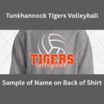 Tunkhannock Tigers Volleyball – Graphite Grey Crewneck - Image 2