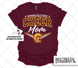 WVW Cheer - Cheer Mom/Dad - Maroon T-Shirt