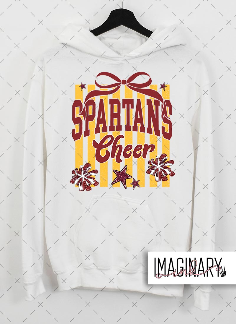 WVW CHEER STRIPED HOODIE WHITE WVW Cheer - Striped Cheer - White Hoodie - Image 1